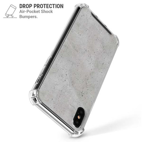 Light Grey Concrete iPhone XS Max Clear Case